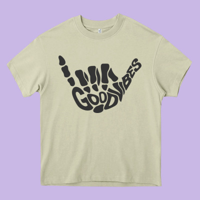 Goodvibes Shaka Heavy Core Tee Designed By Artisfamous