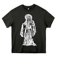 Asphalt santa muerte blanca Heavy Core Tee - artisFamous