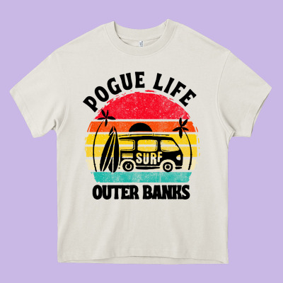 Car Pogue Life Outer Banks Heavy Core Tee Designed By Artisfamous
