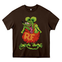 Chocolate Brown classic rat fink Heavy Core Tee - artisFamous
