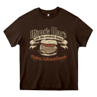 Chocolate Brown mutton lettuce and tomato Heavy Core Tee - artisFamous