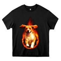 Black Dog In Fire Heavy Core Tee - artisFamous