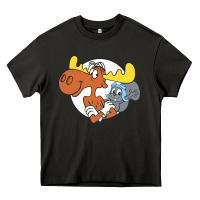 Asphalt Vintage Rocky And Bullwinkle Heavy Core Tee - artisFamous