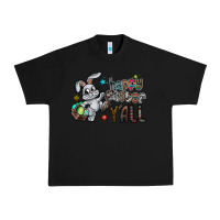 Black Happy Easter Y'all Urban Heavy Tee - CowhideDigitalArt