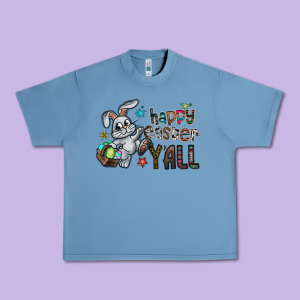 Happy Easter Y'all Urban Heavy Tee Designed By Cowhidedigitalart