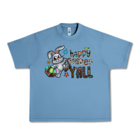 Pebble Blue Happy Easter Y'all Urban Heavy Tee - CowhideDigitalArt