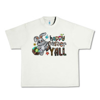 Pistachio Happy Easter Y'all Urban Heavy Tee - CowhideDigitalArt