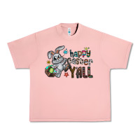 Salmon Happy Easter Y'all Urban Heavy Tee - CowhideDigitalArt