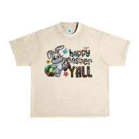 Sandshell Happy Easter Y'all Urban Heavy Tee - CowhideDigitalArt