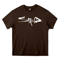 Chocolate Brown staind new Heavy Core Tee - artisFamous