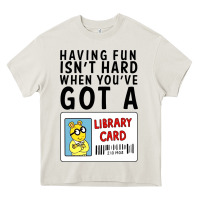 Cream arthur library card classic rachelrae09 Heavy Core Tee - artisFamous