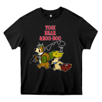 Black yogi bear & boo boo Heavy Core Tee - artisFamous