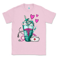 Bubblegum Pink Nurse Frappe Classic Tee - FaDigitalArtStudio
