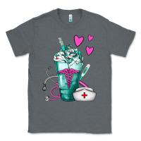 Charcoal Heather Nurse Frappe Classic Tee - FaDigitalArtStudio