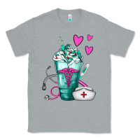Heather Grey Nurse Frappe Classic Tee - FaDigitalArtStudio
