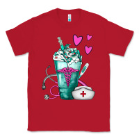 Red Nurse Frappe Classic Tee - FaDigitalArtStudio