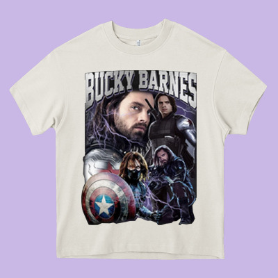 Bucky Barnes A Hero Heavy Core Tee Designed By Artisfamous