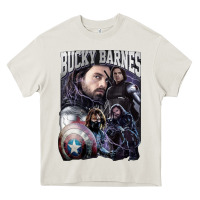Cream bucky barnes a hero Heavy Core Tee - artisFamous