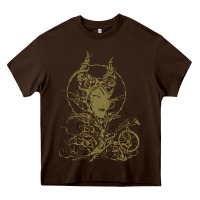 Chocolate Brown sleeping beauty maleficent crow branchesy Heavy Core Tee - artisFamous