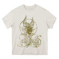 Cream sleeping beauty maleficent crow branchesy Heavy Core Tee - artisFamous