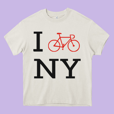 I Bike Ny Funny Bike Heavy Core Tee Designed By Artisfamous
