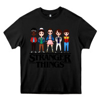 Black stranger kids Heavy Core Tee - artisFamous