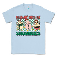 Dusty Blue Chillin with my Snowmies Classic Tee - BarkalooDesign