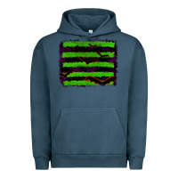 Pigment Midnight Navy halloween with bat backround Urban Hoodie - RanaPortraitStore