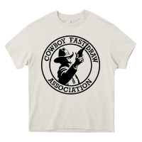 Cream cowboy fast draw association Heavy Core Tee - artisFamous