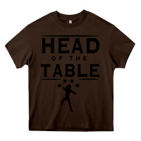 Chocolate Brown head of the table Heavy Core Tee - artisFamous