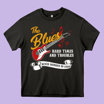 The Blues Music Heavy Core Tee Designed By Artisfamous