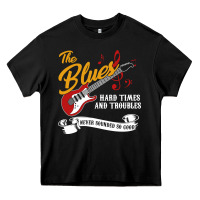 Black the blues music Heavy Core Tee - artisFamous