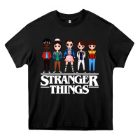 Black stranger kids Heavy Core Tee - artisFamous