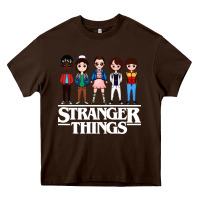 Chocolate Brown stranger kids Heavy Core Tee - artisFamous