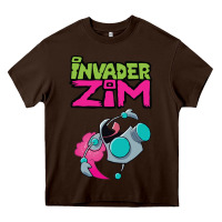 Chocolate Brown Invader Zim Gir Heavy Core Tee - artisFamous