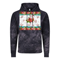 Cloud Black flamingo with tropical flowers Vintage Hoodie - Artiststas