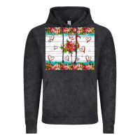 Vintage Black flamingo with tropical flowers Vintage Hoodie - Artiststas