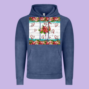 Flamingo With Tropical Flowers Vintage Hoodie Designed By Artiststas
