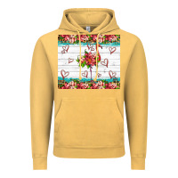 Vintage Mustard flamingo with tropical flowers Vintage Hoodie - Artiststas