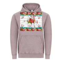 Vintage Zinc flamingo with tropical flowers Vintage Hoodie - Artiststas