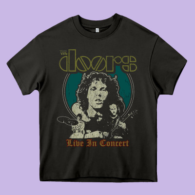 The Doors Live In Concert Heavy Core Tee Designed By Artisfamous