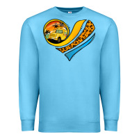 Ocean Blue Bus Driver Off Duty Heart Premium Sweatshirt - Jasminsmagicworld