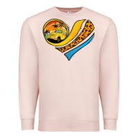 Pale Pink Bus Driver Off Duty Heart Premium Sweatshirt - Jasminsmagicworld