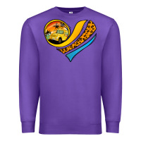 Purple Bus Driver Off Duty Heart Premium Sweatshirt - Jasminsmagicworld