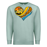 Seafoam Bus Driver Off Duty Heart Premium Sweatshirt - Jasminsmagicworld