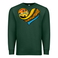 Sports Green Bus Driver Off Duty Heart Premium Sweatshirt - Jasminsmagicworld