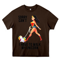 Chocolate Brown wonder woman sorry can't Heavy Core Tee - artisFamous