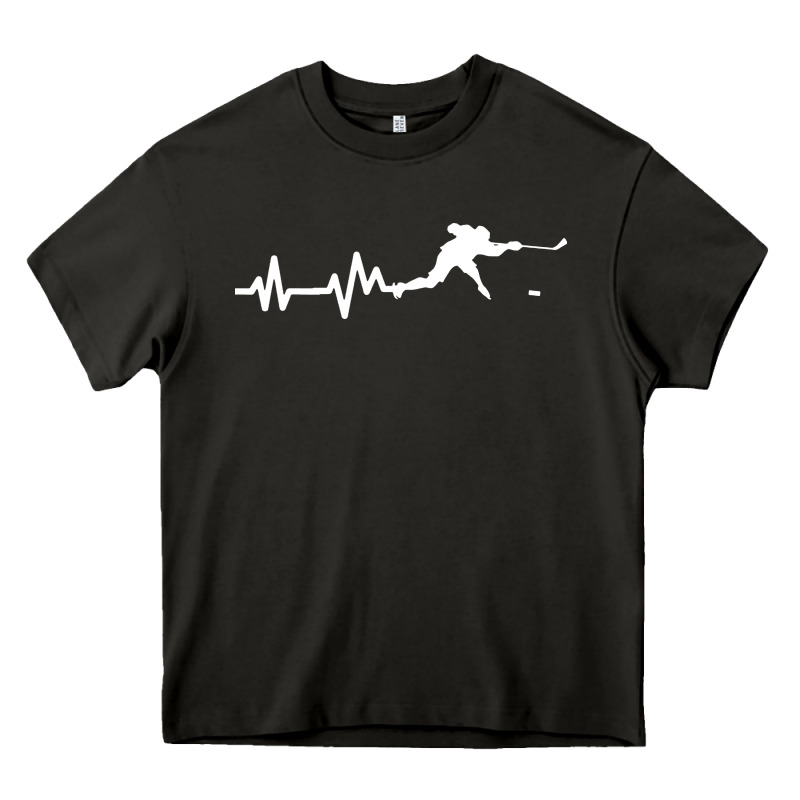Hockey Player Heartbeat Ice Heavy Core Tee by artisFamous | Teevron