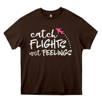 Chocolate Brown flights Heavy Core Tee - artisFamous