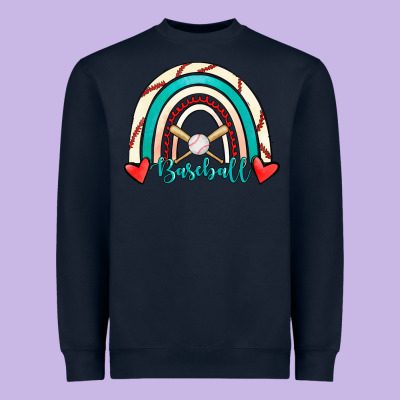 Baseball Rainbow Heavyweight Sweatshirt Designed By Ranaportraitstore